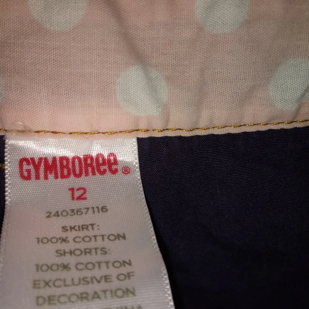 Gymboree blue jean skirt embroidered pictu…